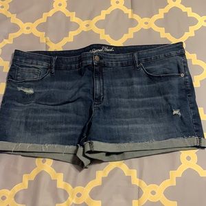 Plus Sized Denim Cutoffs